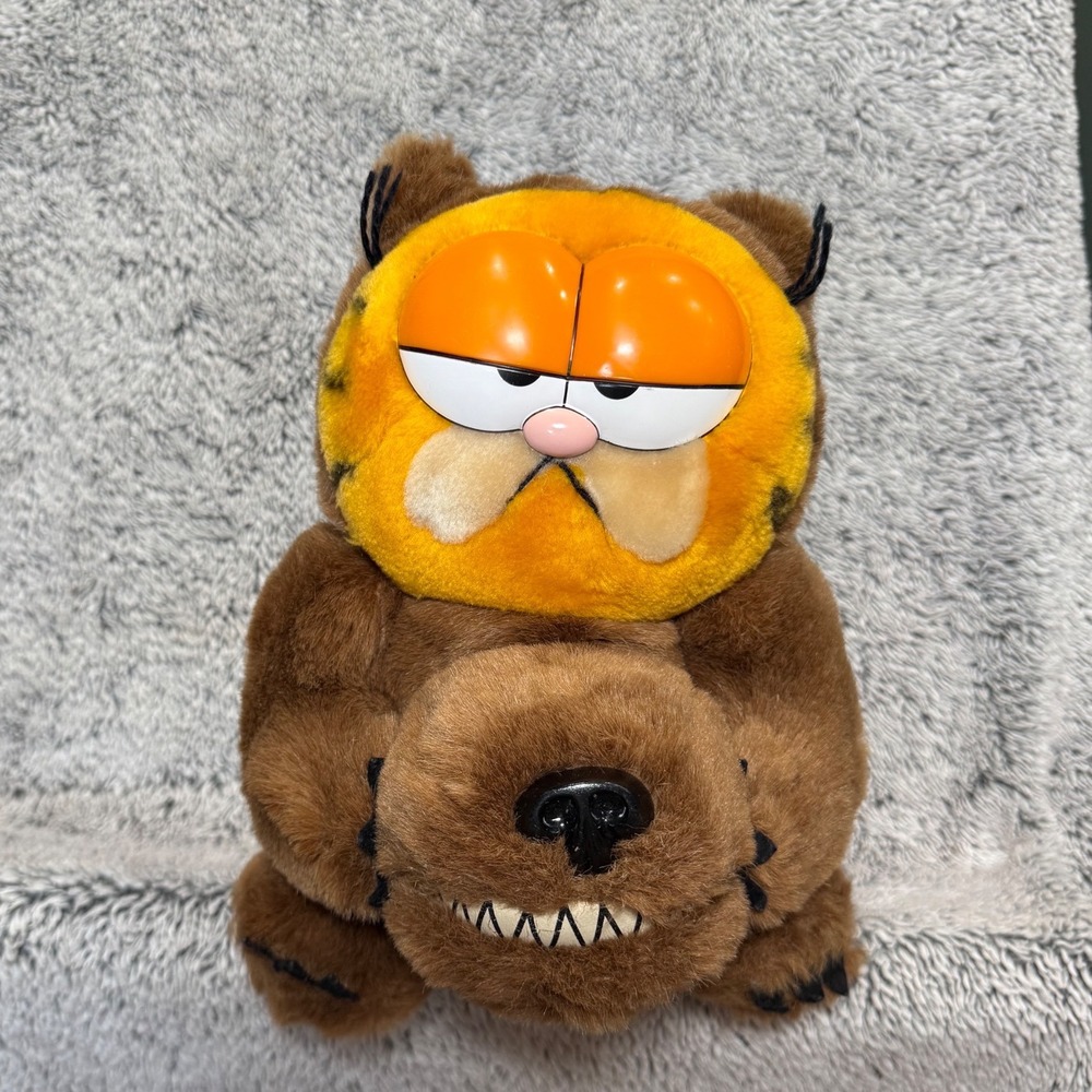 Vintage Garfield Big Bad Wolf Costume 1981 Dakin Plush Jim Davis Korea Furry